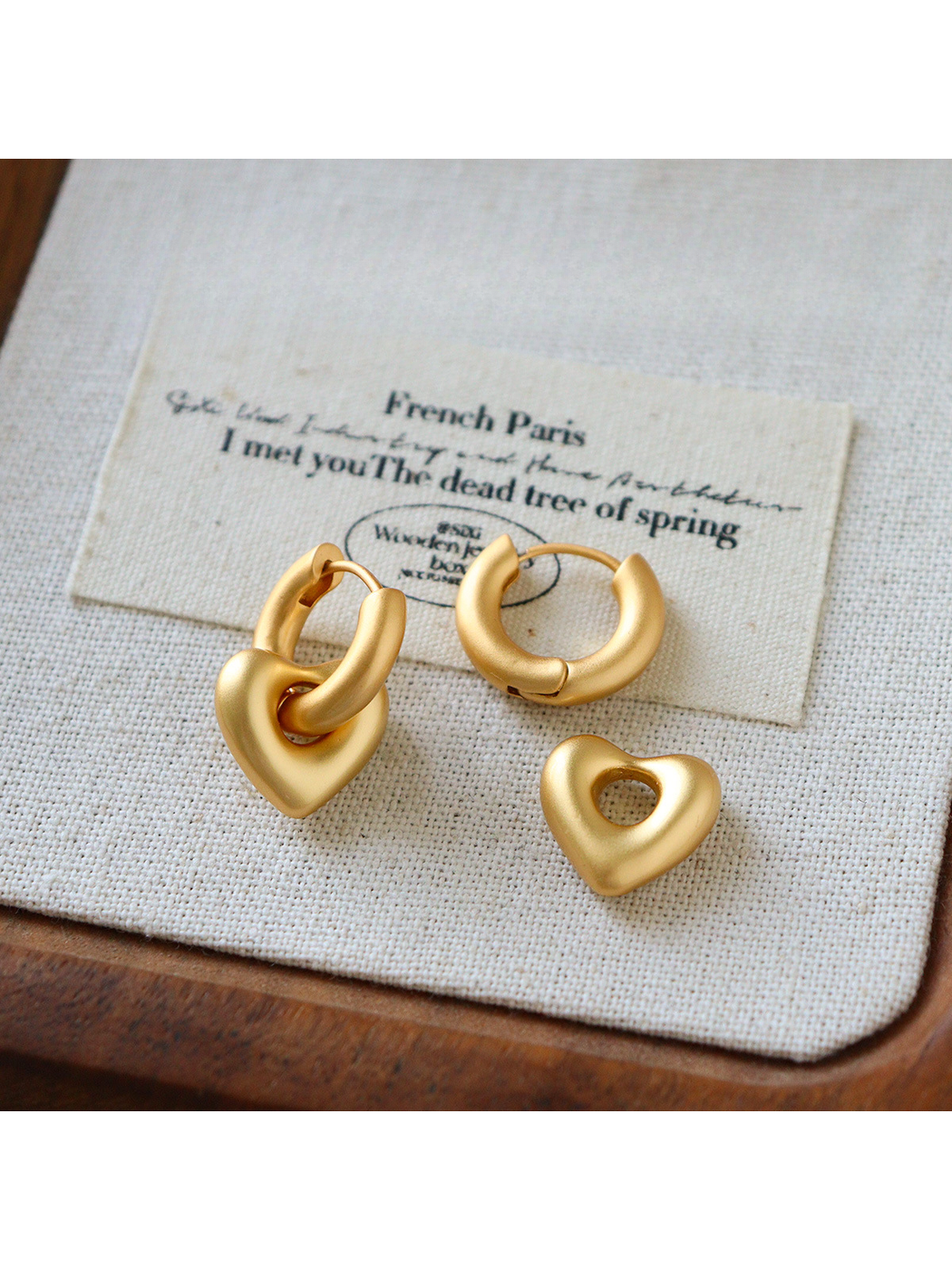 Earedge - Geometric Heart Design Fashion Earrings
