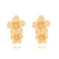 Earedge - Vintage Style Double Flower Dangle Earrings