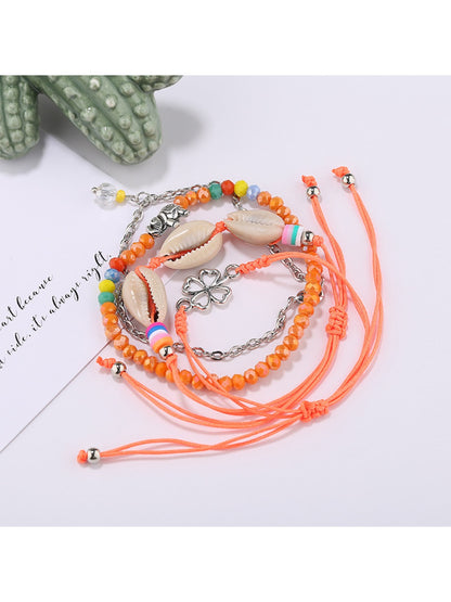 Lovra - Four Leaf Clover Small Bead Bracelet