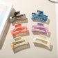Beau - Marble Pattern Rectangle PS Hair Claw Clip