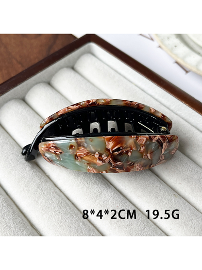 Beau - Curved Tortoiseshell Pattern Acetate Banana Clip