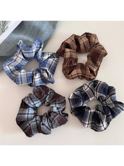 Gifty - Retro Plaid Fashion Scrunchie