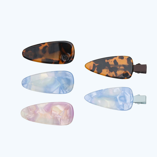 Beau - Pastel Teardrop Shape Hair Clip Set