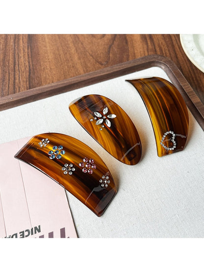 Beau - Acetate Gradient Brown Hair Clip