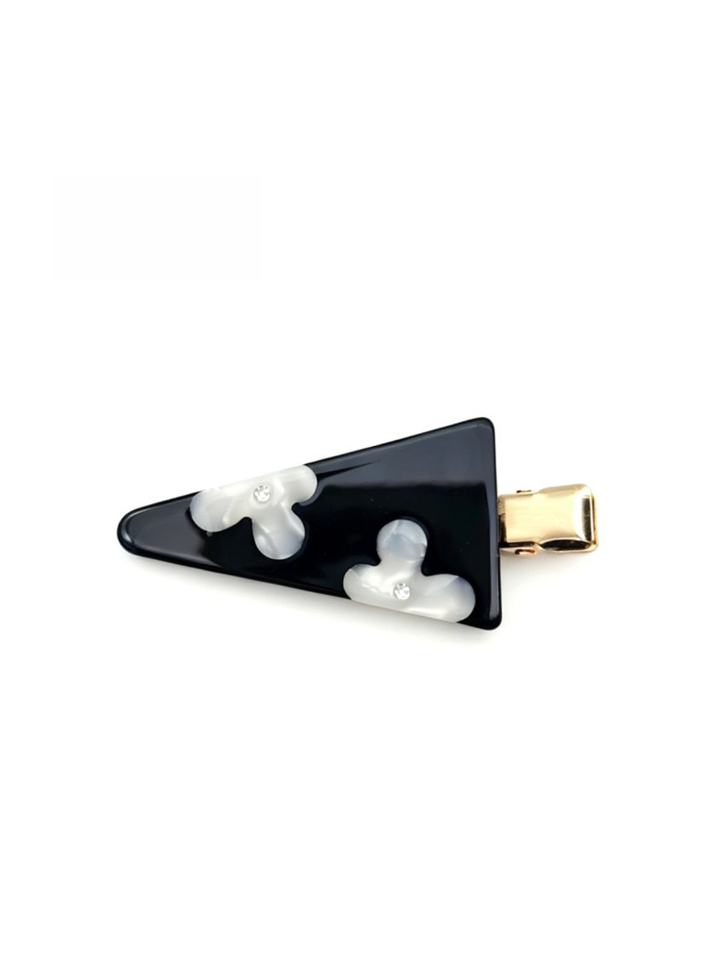 Beau - Glossy Acetate Floral Triangle Hair Clip