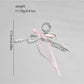 Keypus - Beaded Ribbon Bow Pendant Key Ring Keychain