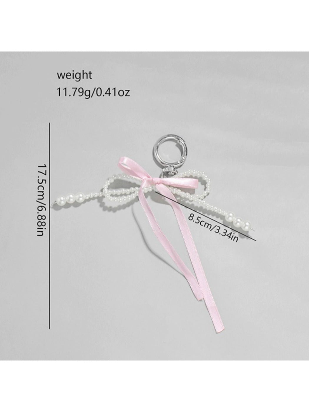 Keypus - Beaded Ribbon Bow Pendant Key Ring Keychain