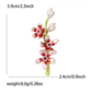 Brovia - Elegant Floral Oil Drop Alloy Brooch
