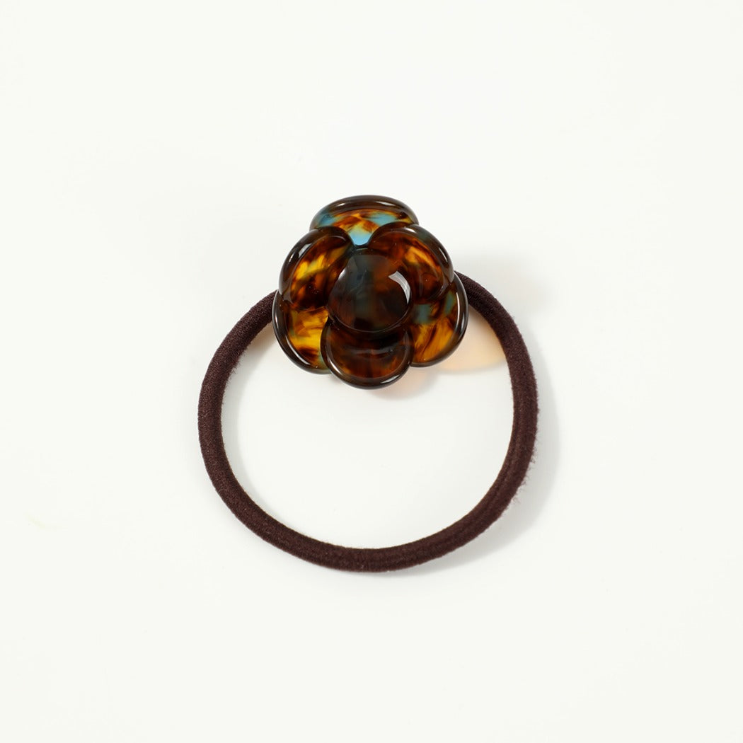 Gifty - Acetate Flower Hair Tie for High Ponytail Bun