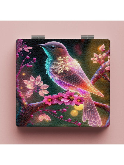Mirroray - Portable PU Leather Folding Makeup Mirror