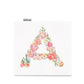 Mirroray - Elegant Floral Letter Print Compact Mirror