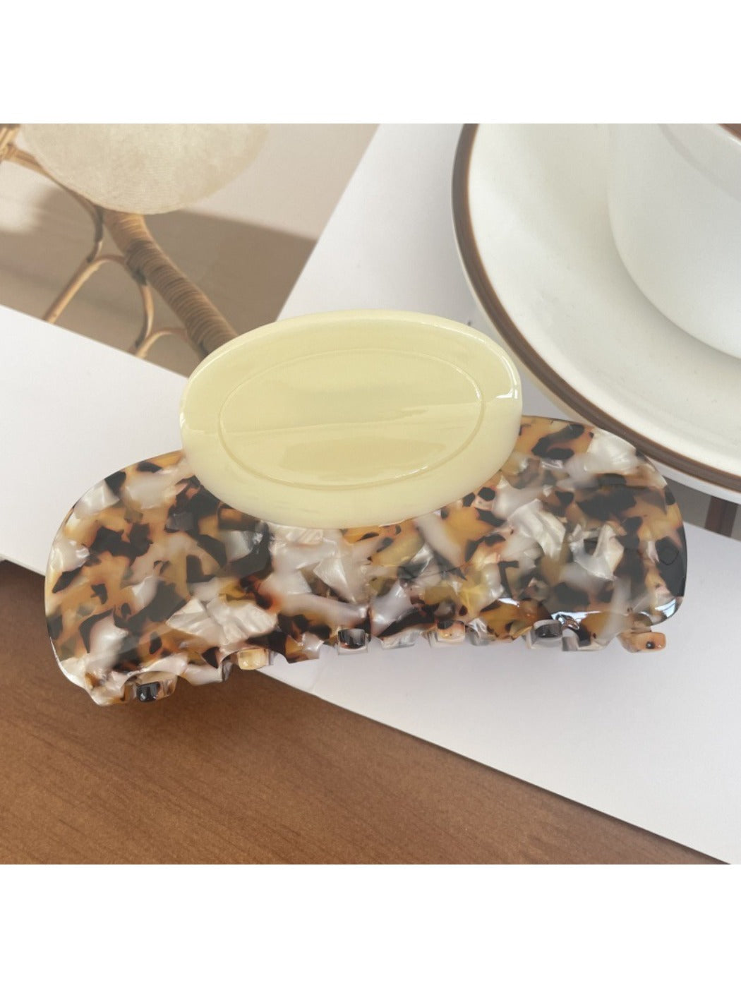 Beau - Large Floral Acetate Claw Clip