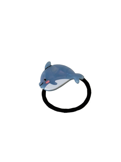 Elastic hair tie with ocean animal pattern from Gifty shown in natural light