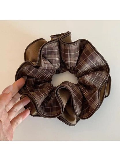 Gifty - Vintage Four Layer Plaid Scrunchie