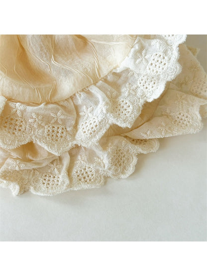 Gifty - Cream Apricot Lace Hair Tie