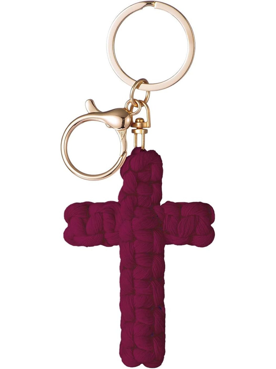 Keypus - Boho Braided Cross Bag Charm Keychain