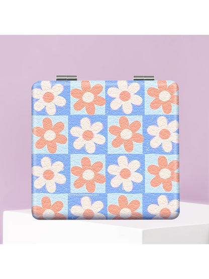 Mirroray - Floral Print Folding Glass Makeup Mirror