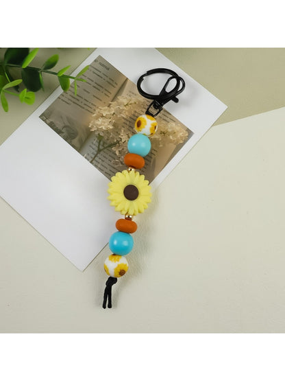 Keypus - Pretty Silicone Daisy Keychain