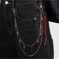 Keypus - Y2K Silver Chain Chili Charm Keychain