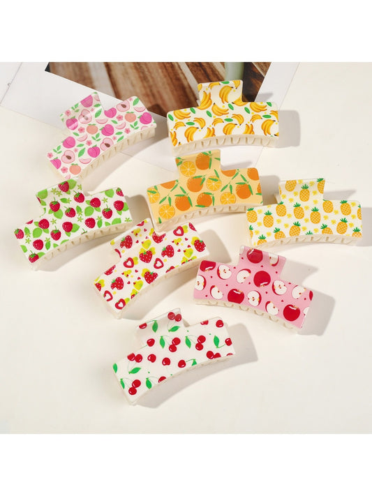 Beau - Large Fruit Themed Shark Hair Clip