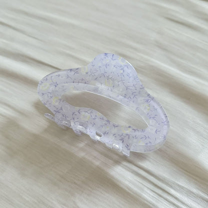 Beau - Floral Cloud Openwork Plastic Claw Clip