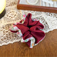 Gifty - Vintage Red Floral Print Scrunchie