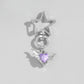 Keypus - Hollow Star Bow Pendant Keychain