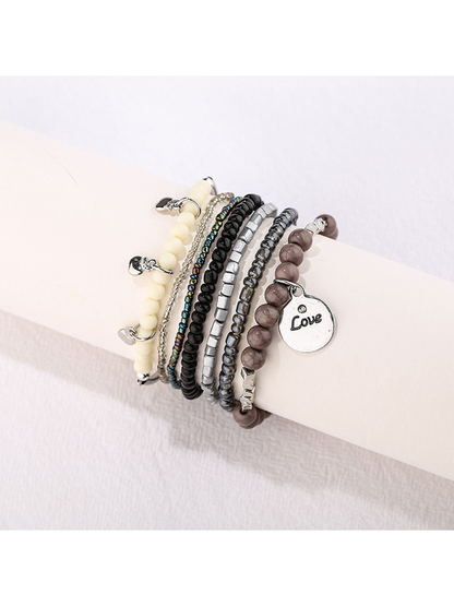 Lovra - Bohemian Layered Beaded Pendant Bracelet