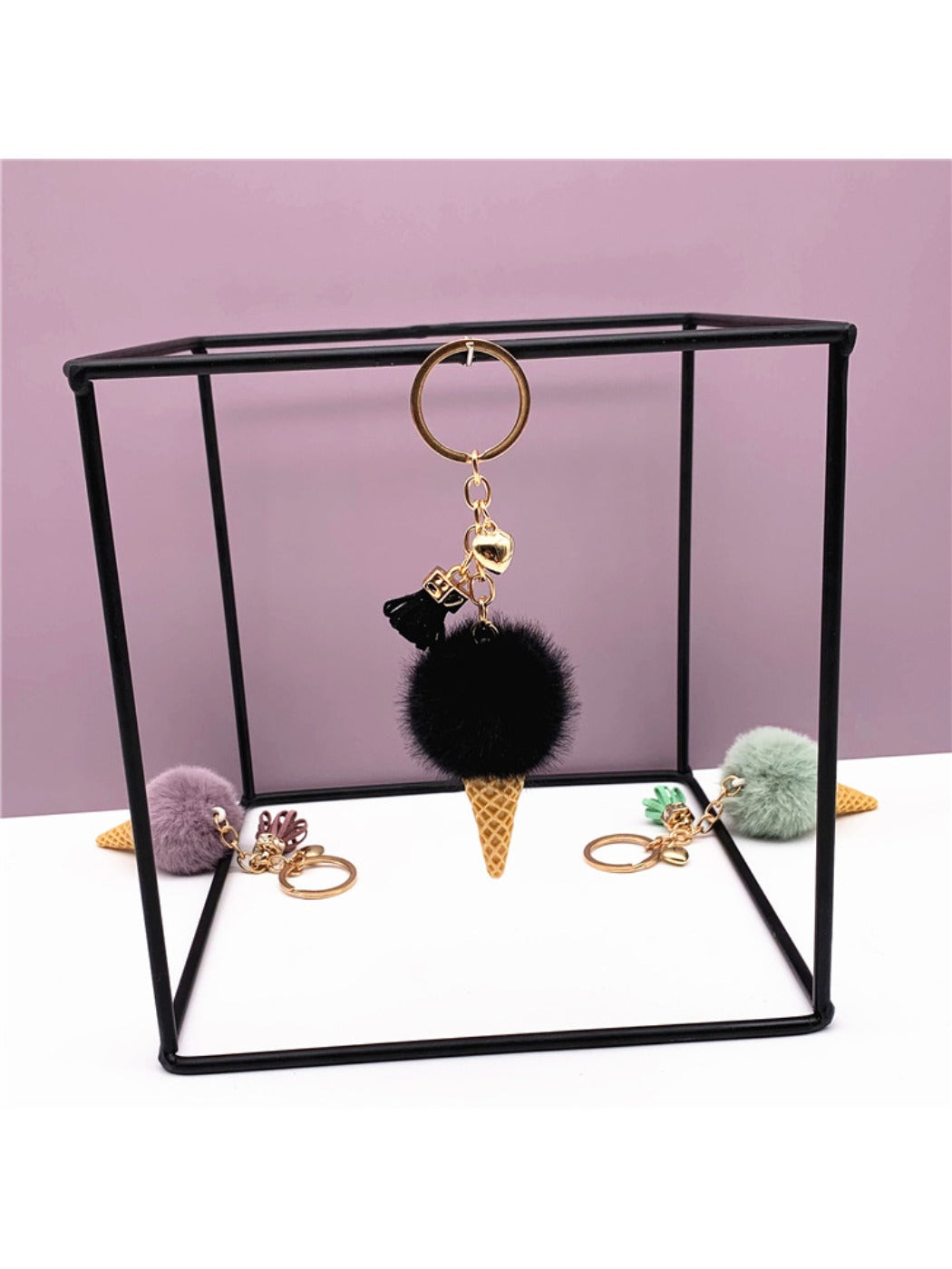 Keypus - Ice Cream Shaped Bag Charm Keychain