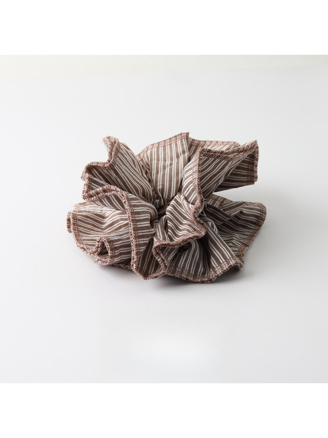 Gifty - Striped Polyester Ponytail Scrunchie