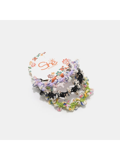 Gifty - 3 Pack Wrapped Flower Spiral Scrunchies
