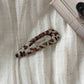 Beau - Leopard Print Patterned Fabric Claw Clip