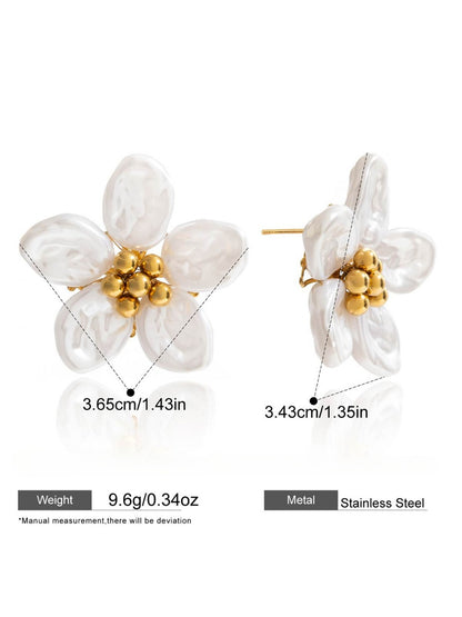 Earedge - Minimalist Openwork Floral Earrings