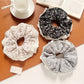 Gifty - Elegant Ditsy Floral Lace Trim Scrunchie