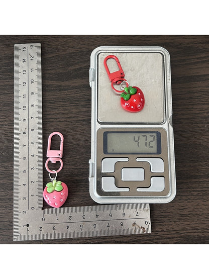 Keypus - Cute Strawberry Fruit Charm Alloy Keychain