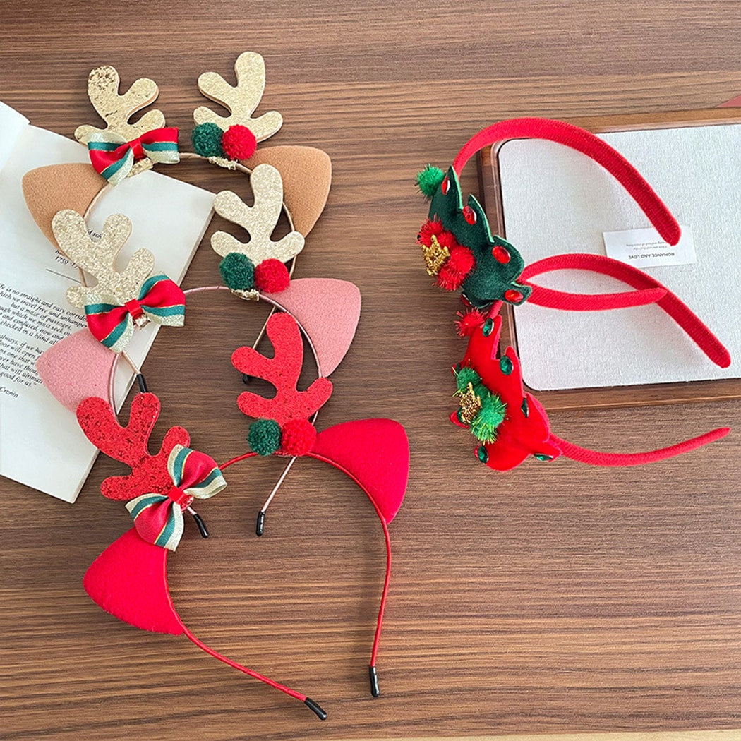 Gifty - Christmas Tree and Antler Holiday Headband