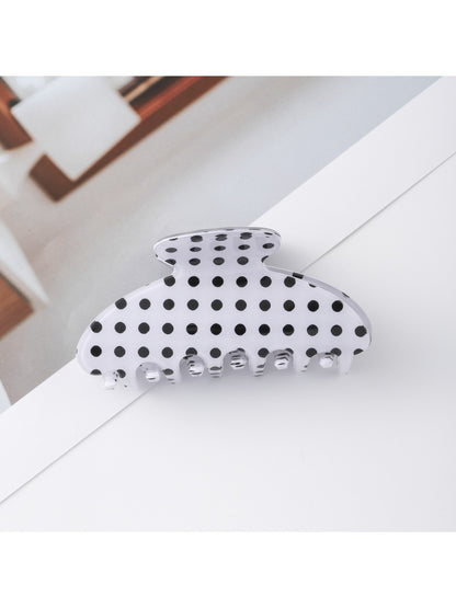 Beau - Retro Polka Dot Half Moon Claw Clip