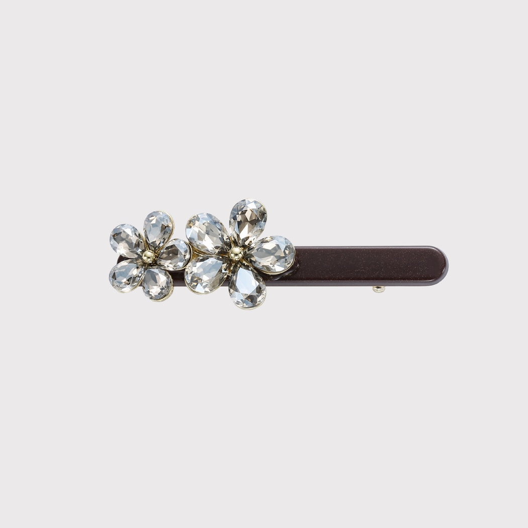 Beau - Sparkling Flower Accent Side Barrette
