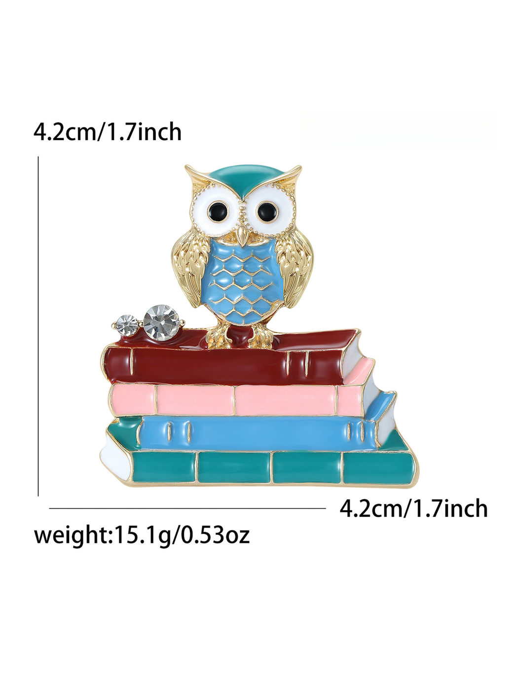 Brovia - Minimal Enamel Owl Decorative Pin Brooch