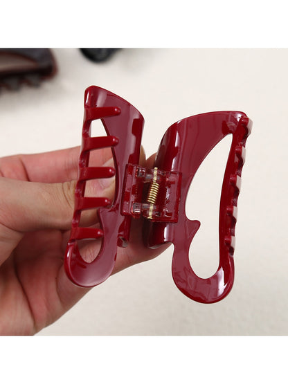 Beau - Valentine'S Heart Openwork Hair Claw Clip
