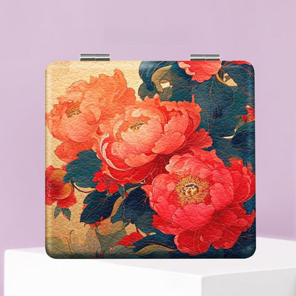 Mirroray - Rose Print Foldover Portable Makeup Mirror