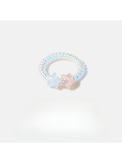 Gifty - Star Pattern Telephone Wire Hair Ties
