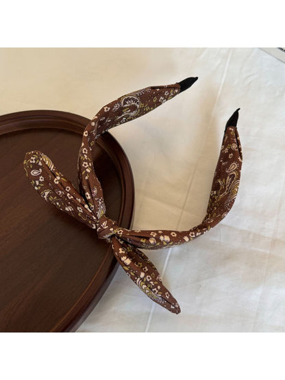 Gifty - Floral Knot Wide Band Polyester Fiber Headband
