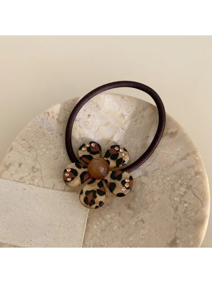 Gifty - Leopard Floral Hair Tie