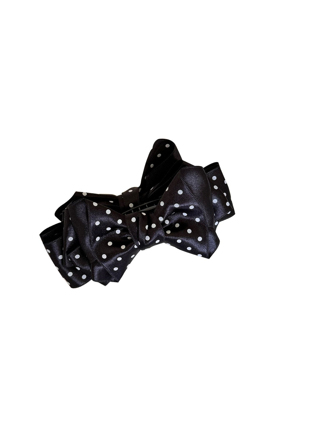 Beau - Polka Dot Bow Ponytail Banana Clip