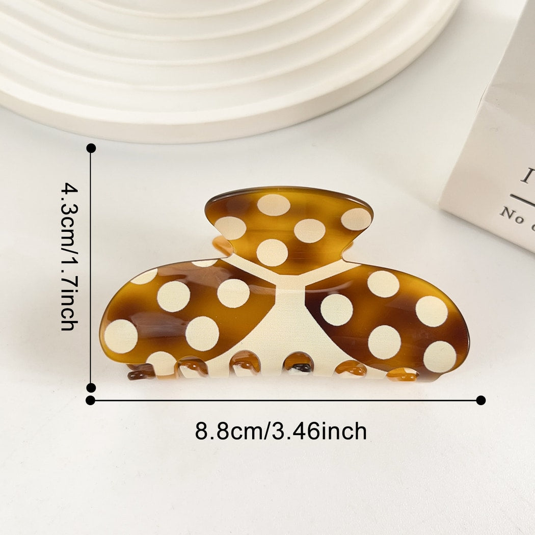 Beau - Butterfly Polka Dot Print Claw Clip