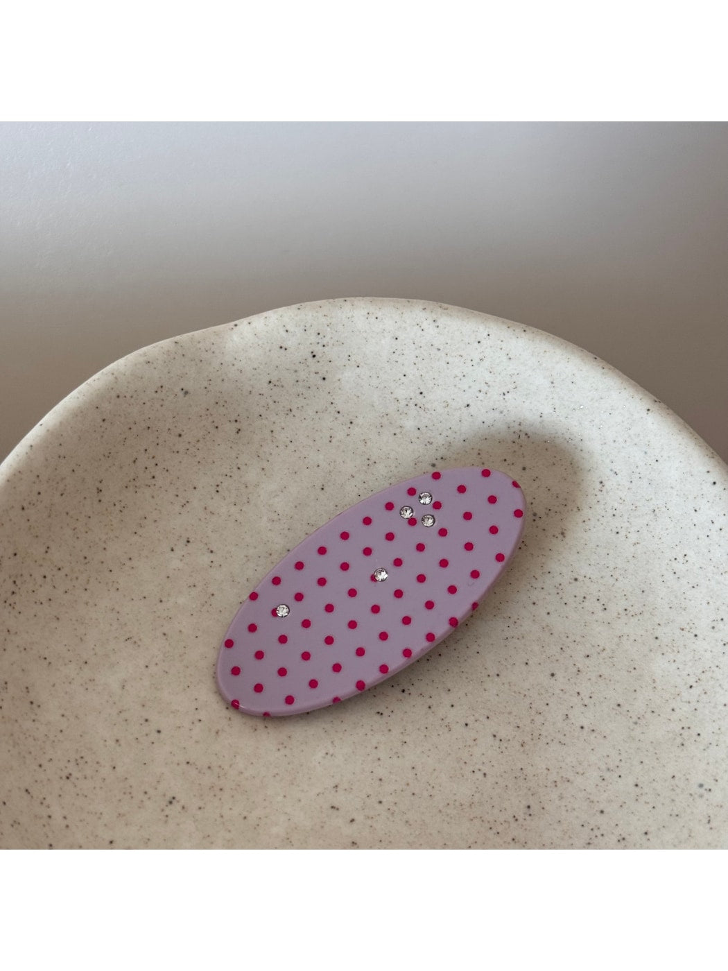 Beau - Semi-Circular Polka Dot Acetate Claw Clip