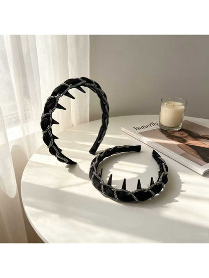 Gifty - Rhinestone Braided Woven Women's Headband