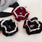 Gifty - Elegant Lace Trim Velvet Scrunchie