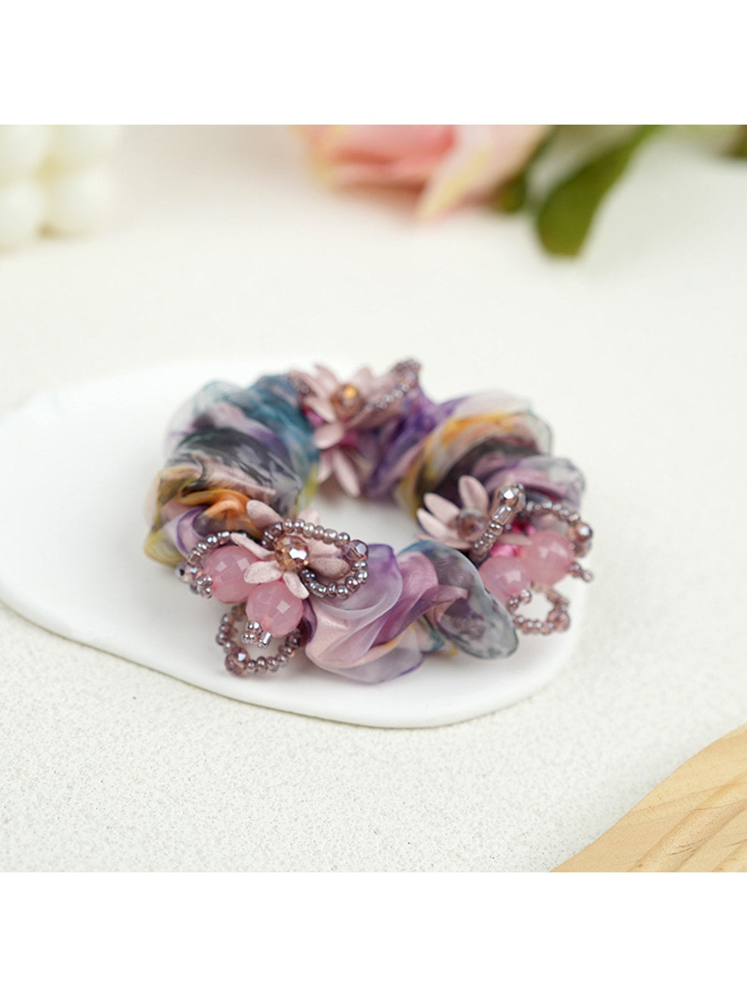 Gifty - Retro Mesh Look Polyester Scrunchie